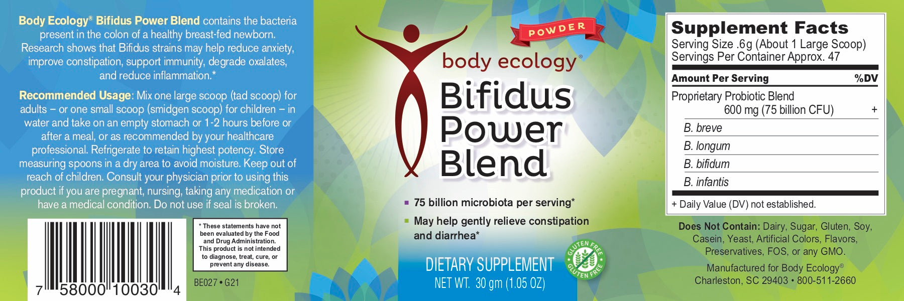 Power Blend (powder probiotic) Body Ecology